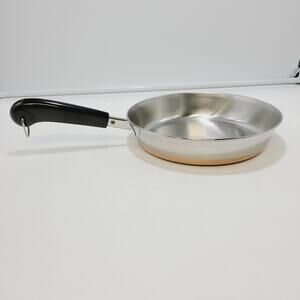 Vintage Revere Ware 1801 9" Copper Bottom Skillet, PRE-OWNED